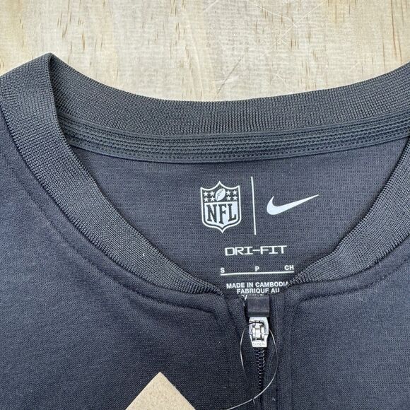 NEW Baltimore Ravens Nike Sideline Lockup Performance 1/4 Zip Top Black Small SM - Picture 8 of 15
